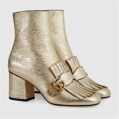 gucci metallic leather boots|Gucci ankle boots on sale.